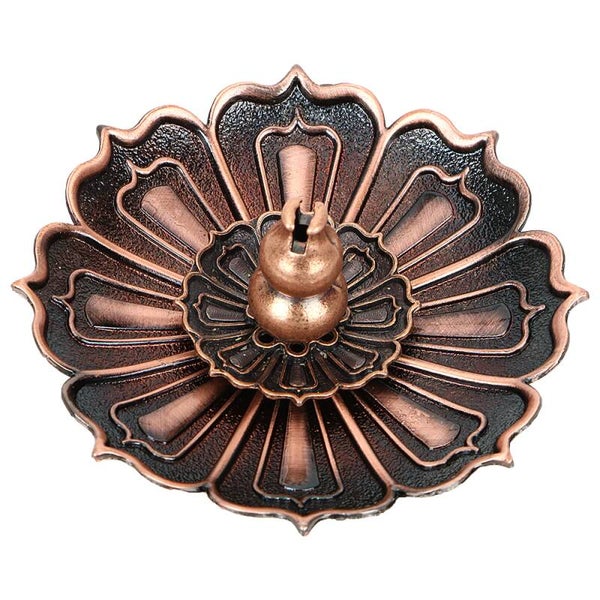 Messing Lotus Spiraal Wierookhouder.