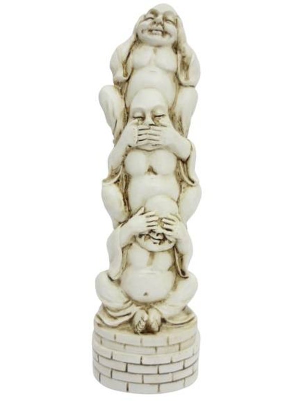 Wierook toren  - Boeddha Horen, Zien, Zwijgen. (Wit)