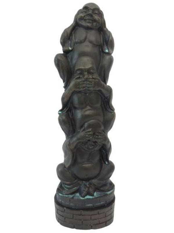 Wierook Toren Boeddha Horen, Zien, Zwijgen  (Zwart)