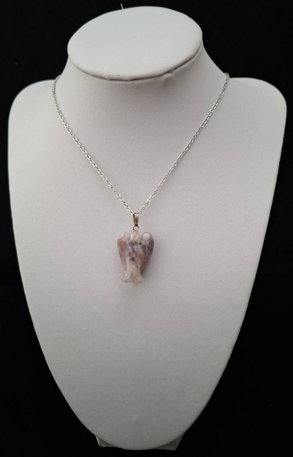 Divine Angel Pendant Necklace - Amethyst.