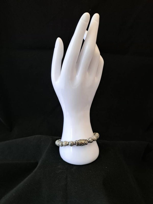 Armband - Grijze Agaat.