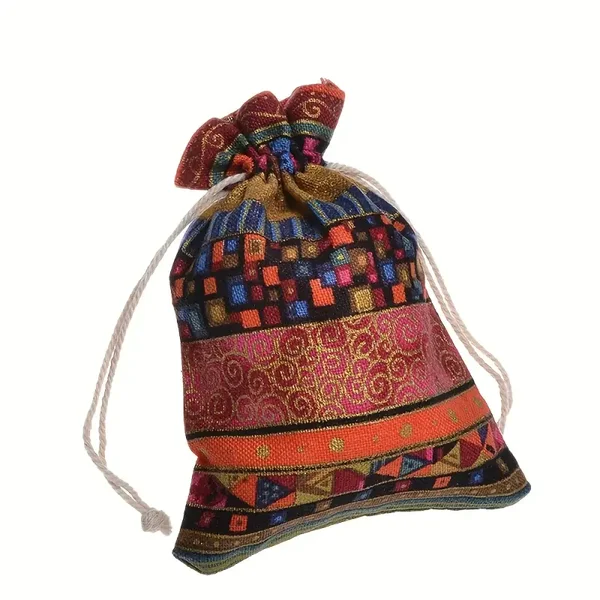 Bohemian cadeauzakjes met trekkoord.