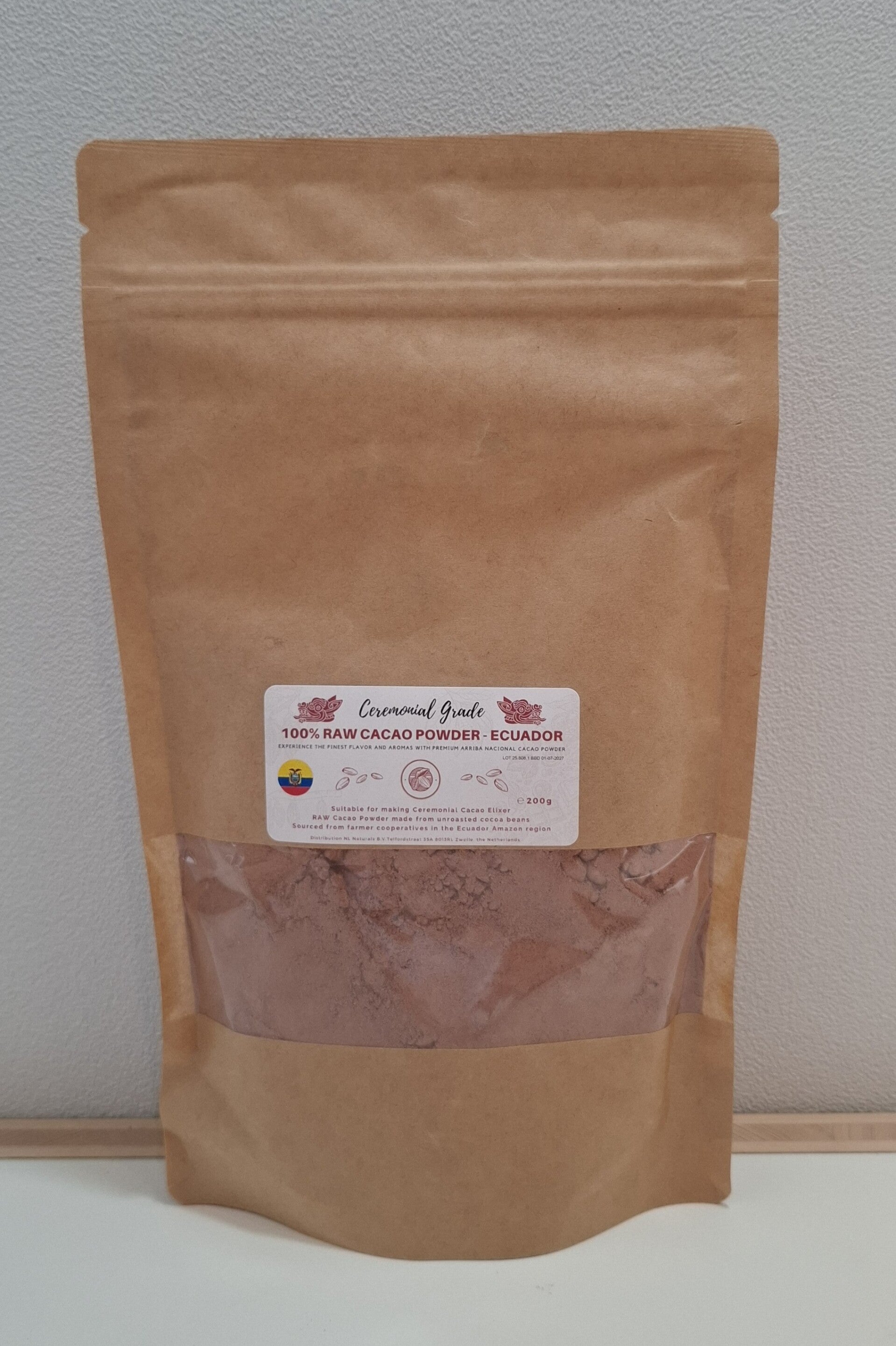 Ceremoniële Cacao Poeder uit Ecuador.