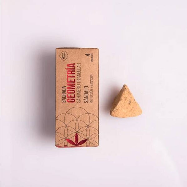 Driehoekige wierook met Sandelhout.