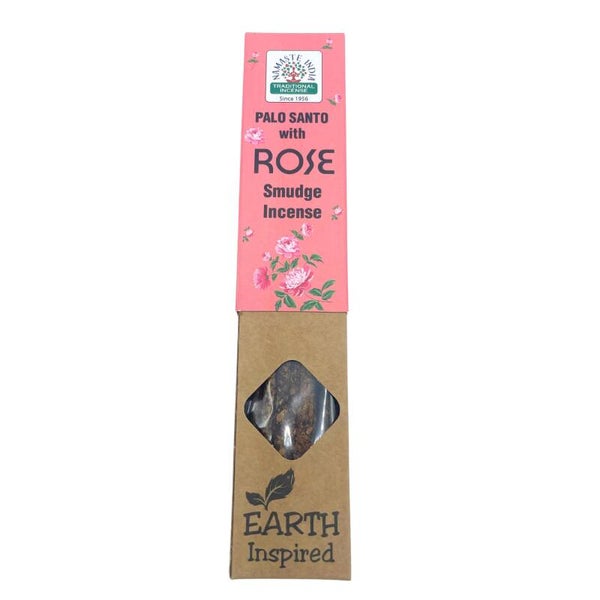 Earth Inspired Smudge Incense - Palo Santo with Rose.
