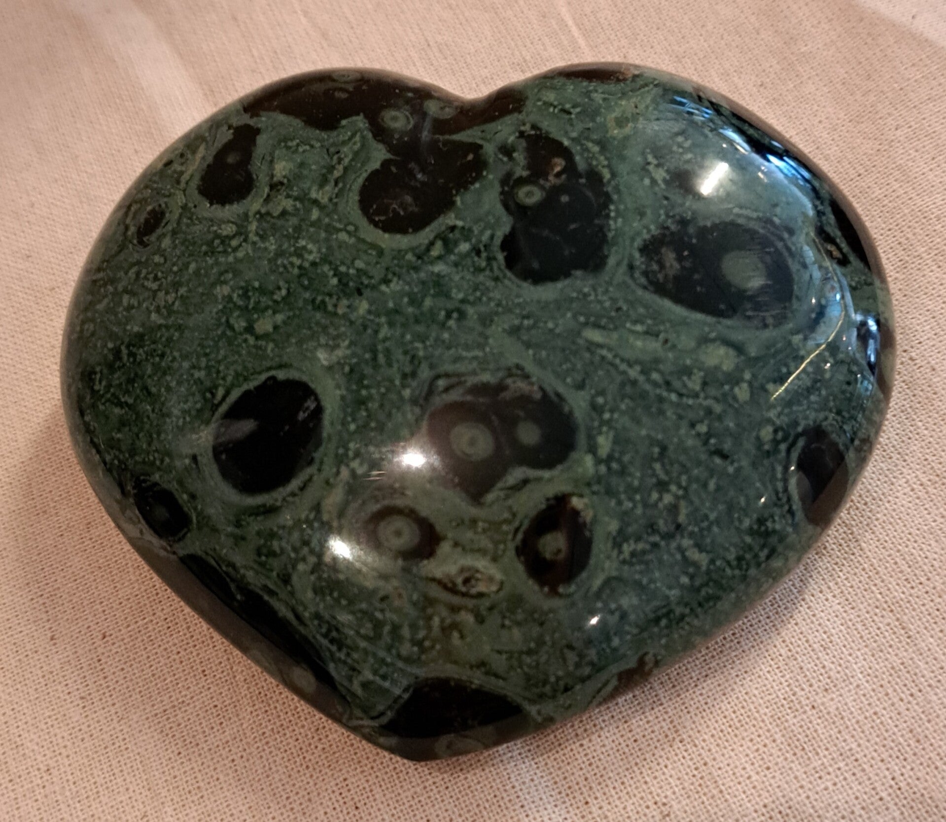 Edelsteen hart - Kambaba Jaspis.