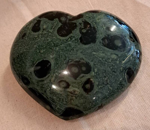 Edelsteen hart - Kambaba Jaspis.