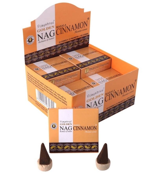 Golden Nag Cones - Cinnamon.