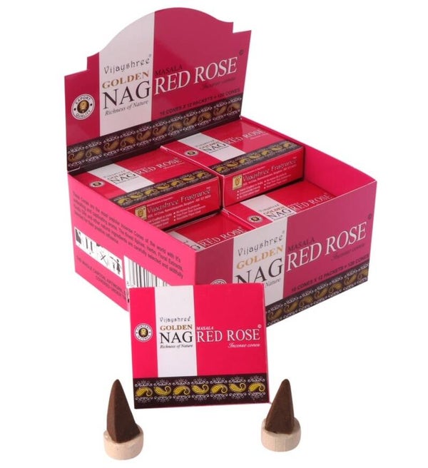 Golden Nag Cones - Red Rose.