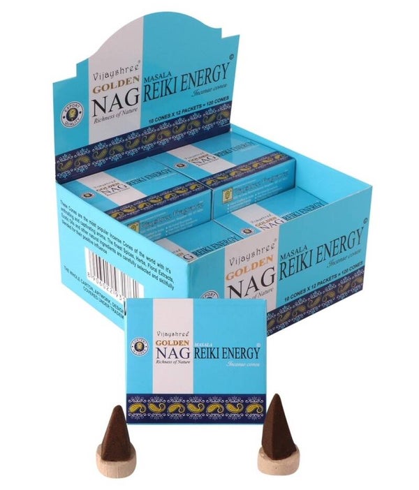 Golden Nag Cones - Reiki Energy.