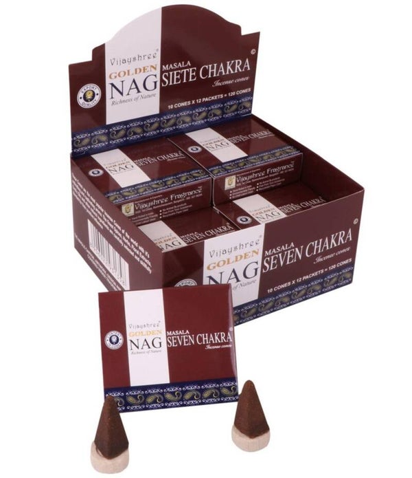 Golden Nag Cones - Seven Chakra.