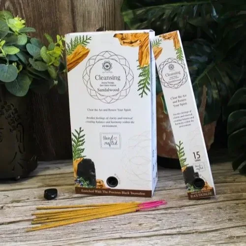 Green Tree Gemstone Incense - Cleansing - Black Tourmaline.