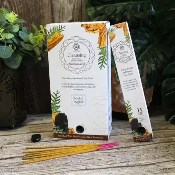 Green Tree Gemstone Incense - Cleansing - Black Tourmaline.