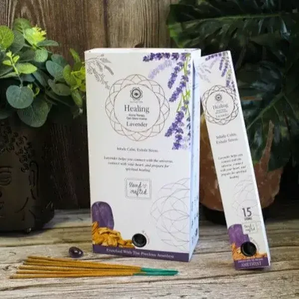 Green Tree Gemstone Incense - Healing - Amethyst.
