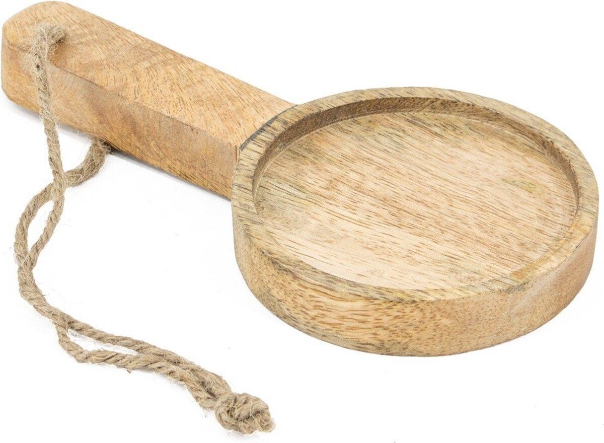 Houten plateau met handvat.