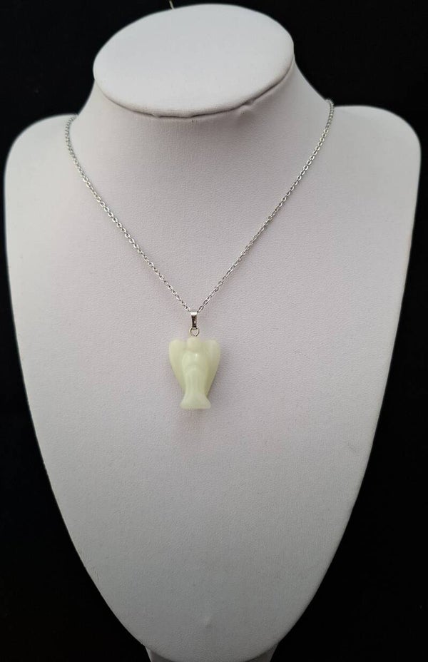 Divine Angel Pendant Necklace - Jade.