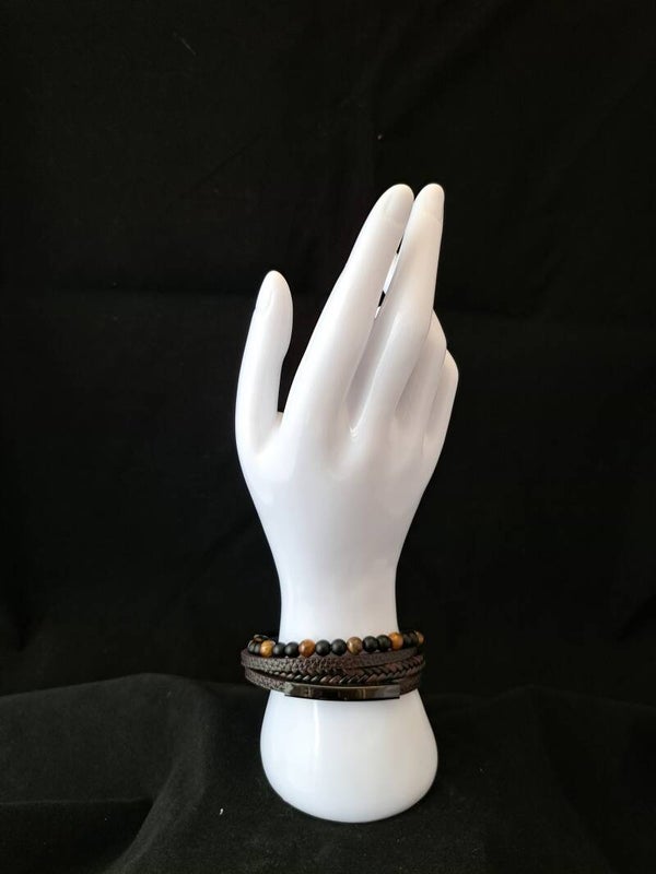 Leren armband – Tijgeroog. 2