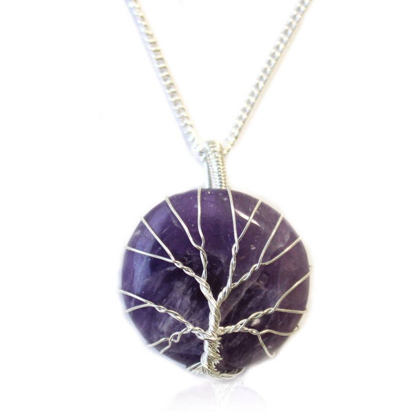 Edelsteen Ketting Tree of Life - Amethist.