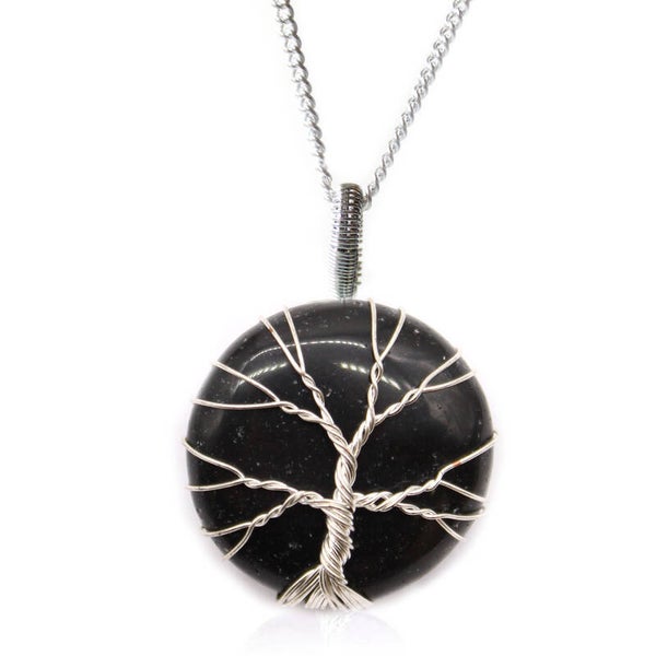 Edelsteen Ketting Tree of Life - Zwarte Onyx.