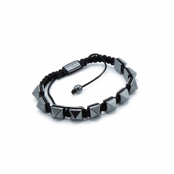 Magnetische Shambhala Hematiet armband - Piramides.