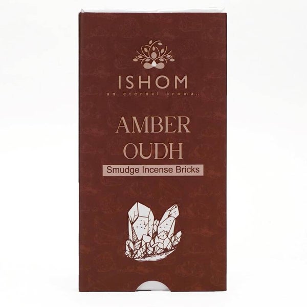 Natural Incense Smudge Bricks and Burner - Amber Wood.