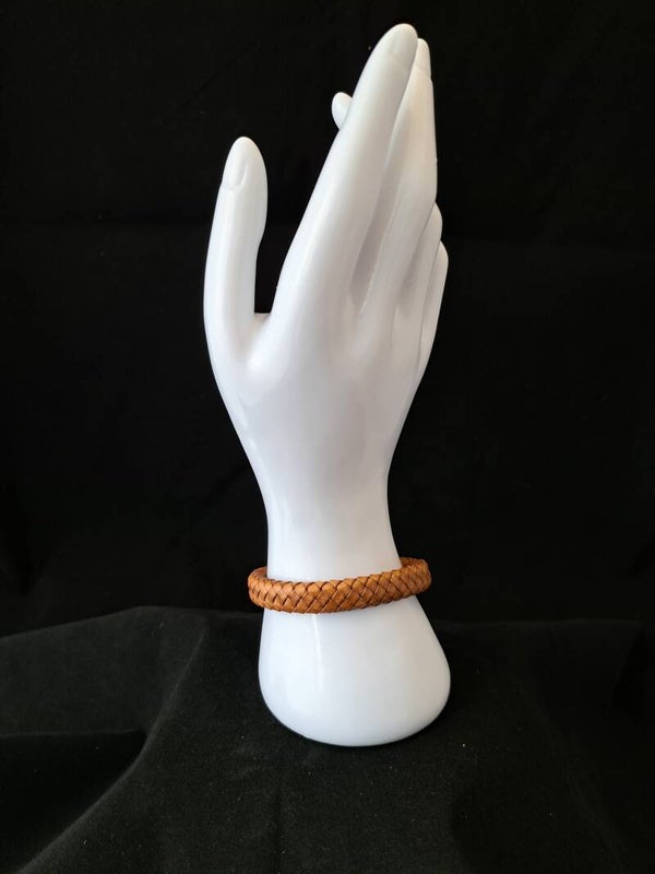 Platte leren armband 1.