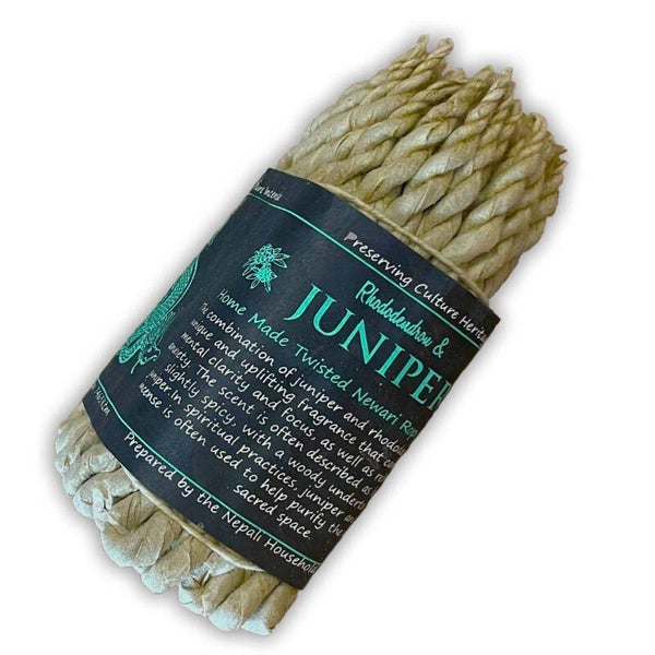 Pure herbal rope incense - Rhododendron and Juniper.