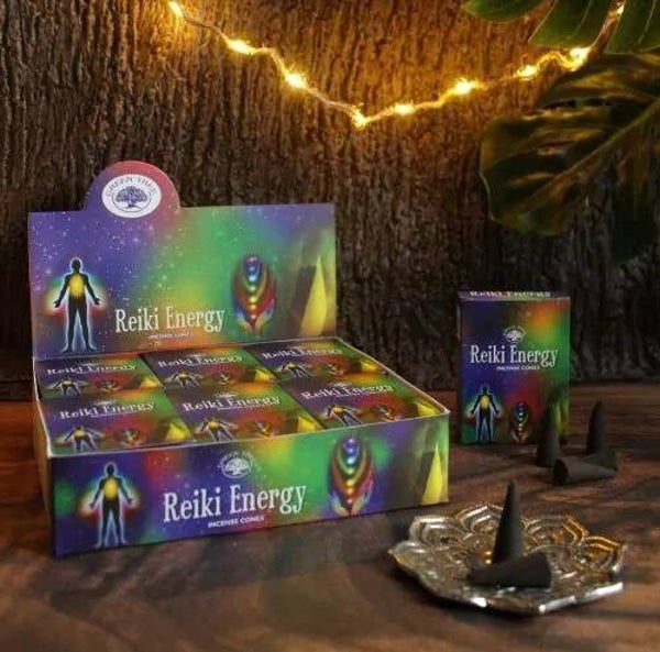 Green Tree Cones - Reiki Energy.