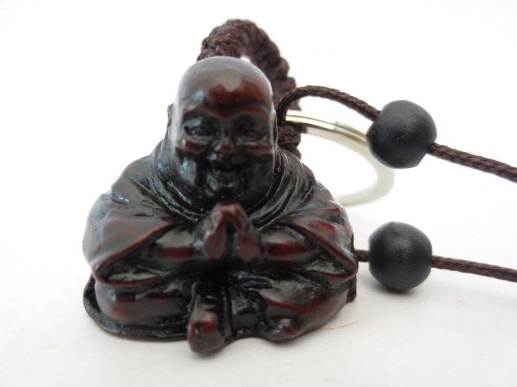 Sleutelhanger - Lucky Buddha 1. (rozenhout)
