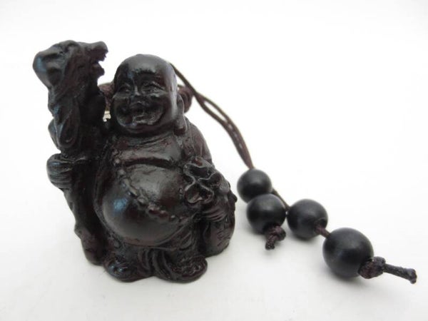 Sleutelhanger - Lucky Buddha 3. (rozenhout)