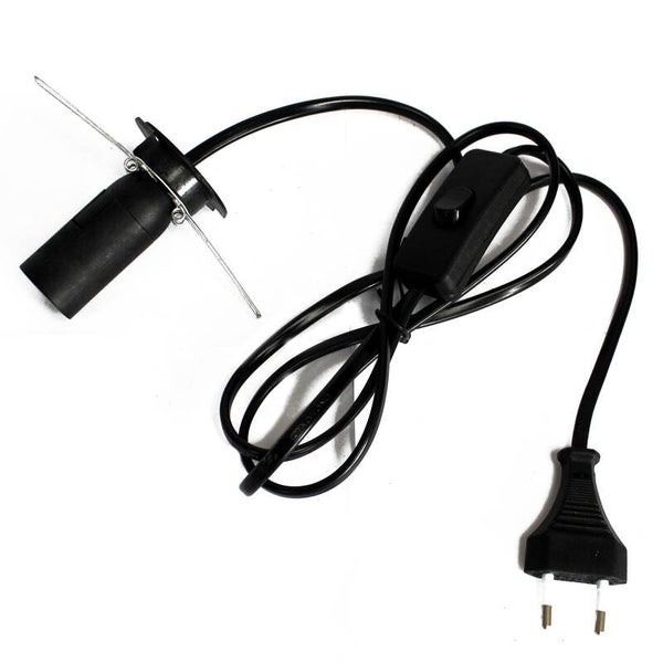 Elektrische kabel voor zoutlamp zwart.