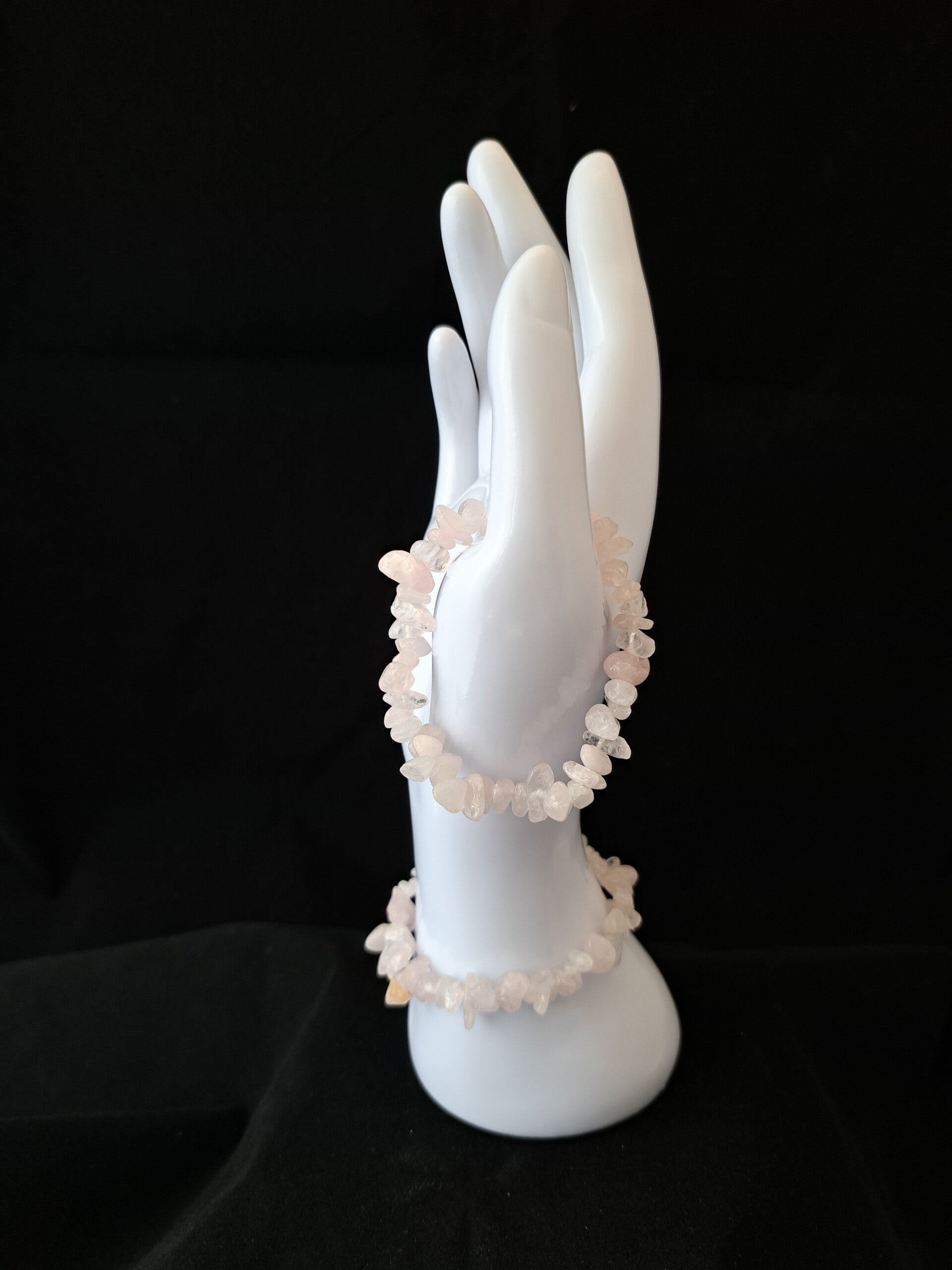 Splitarmband - Rozenkwarts.