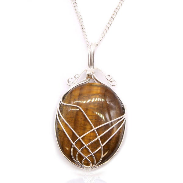 Edelsteen Ketting Swirl - Tijgeroog.