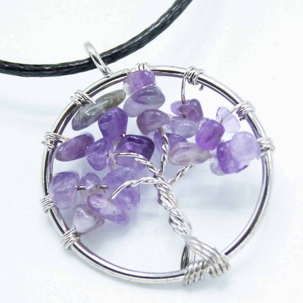 Tree of Life Pendant - Amethyst.