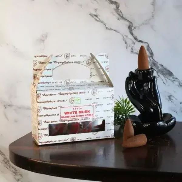 Satya Backflow - White Musk.