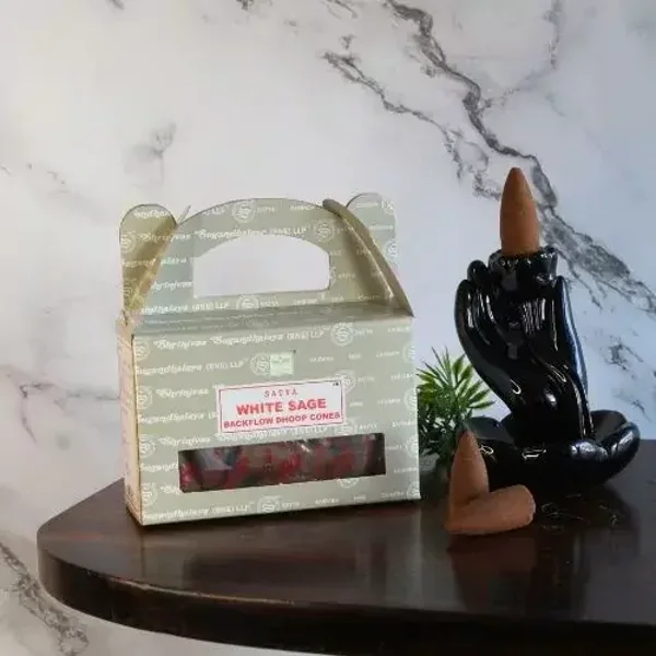 Satya Backflow - White Sage.