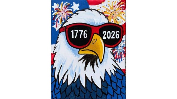 8" X 10" Freedom Eagle Blank Canvas