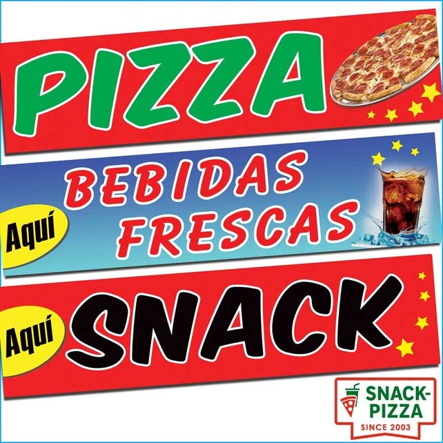 lona impresa barata pizza snack