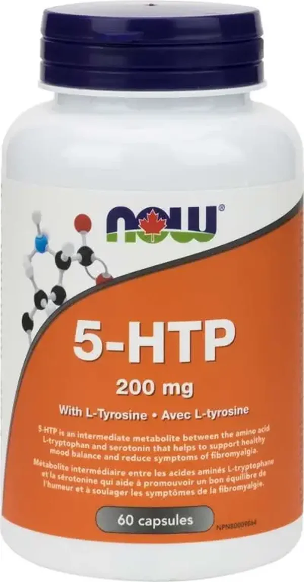 Now 5-HTP 200mg (L-tyrosine) 60vcaps