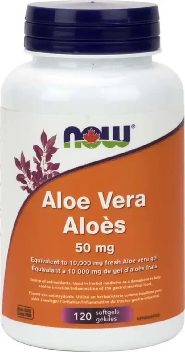 Now Aloe vera 50mg 120gel