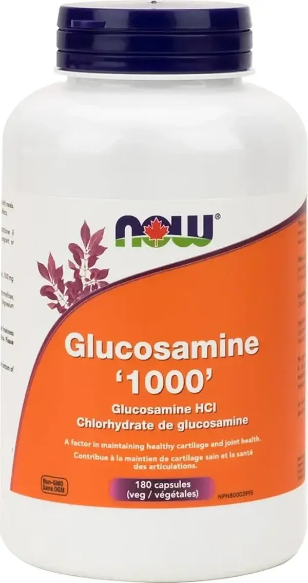 Now Glucosamine Hci chlorhydrate de glucosamine 1000 180vcaps