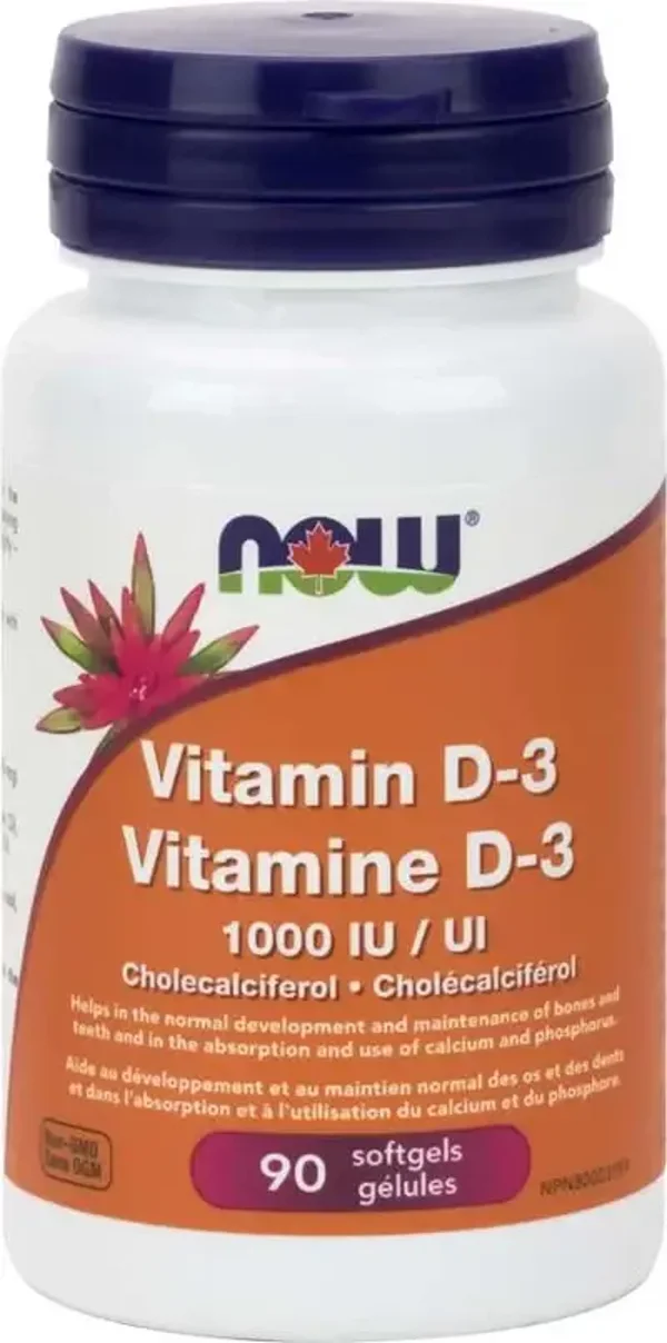 Now Vitamine D-3 1000 U.I. 180gel