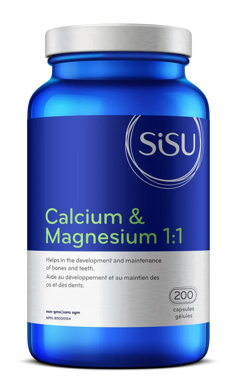 SISU Calcium et magnésium 1:1 (avec D3) 200caps
