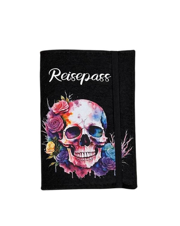 Reisepasshülle Totenkopf