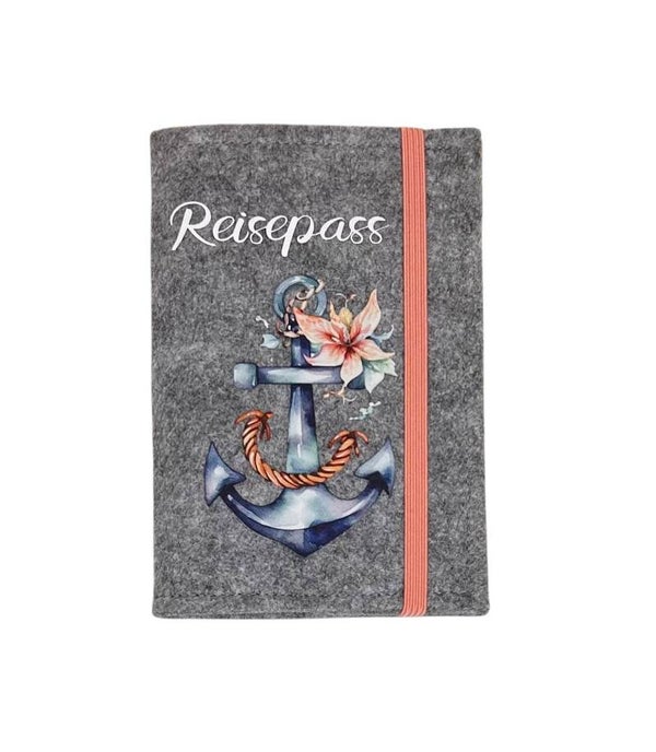 Reisepasshülle Anker hell