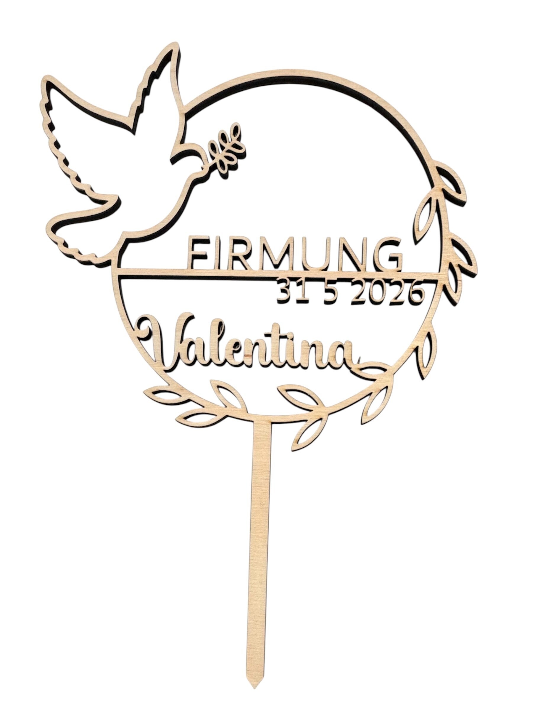 Personalisierter Cake Topper „Firmung“
