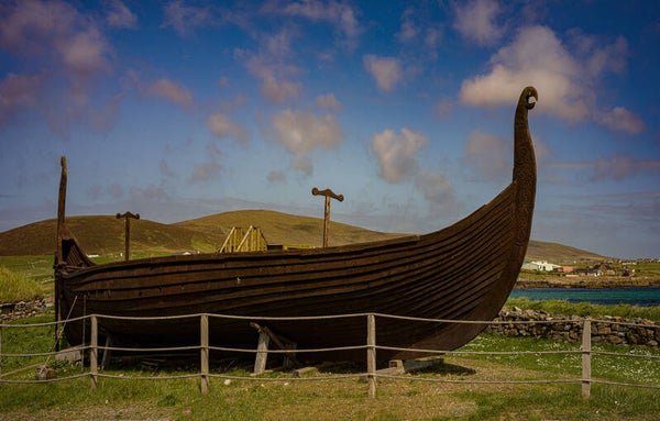 A Viking Longship Unst Shetland