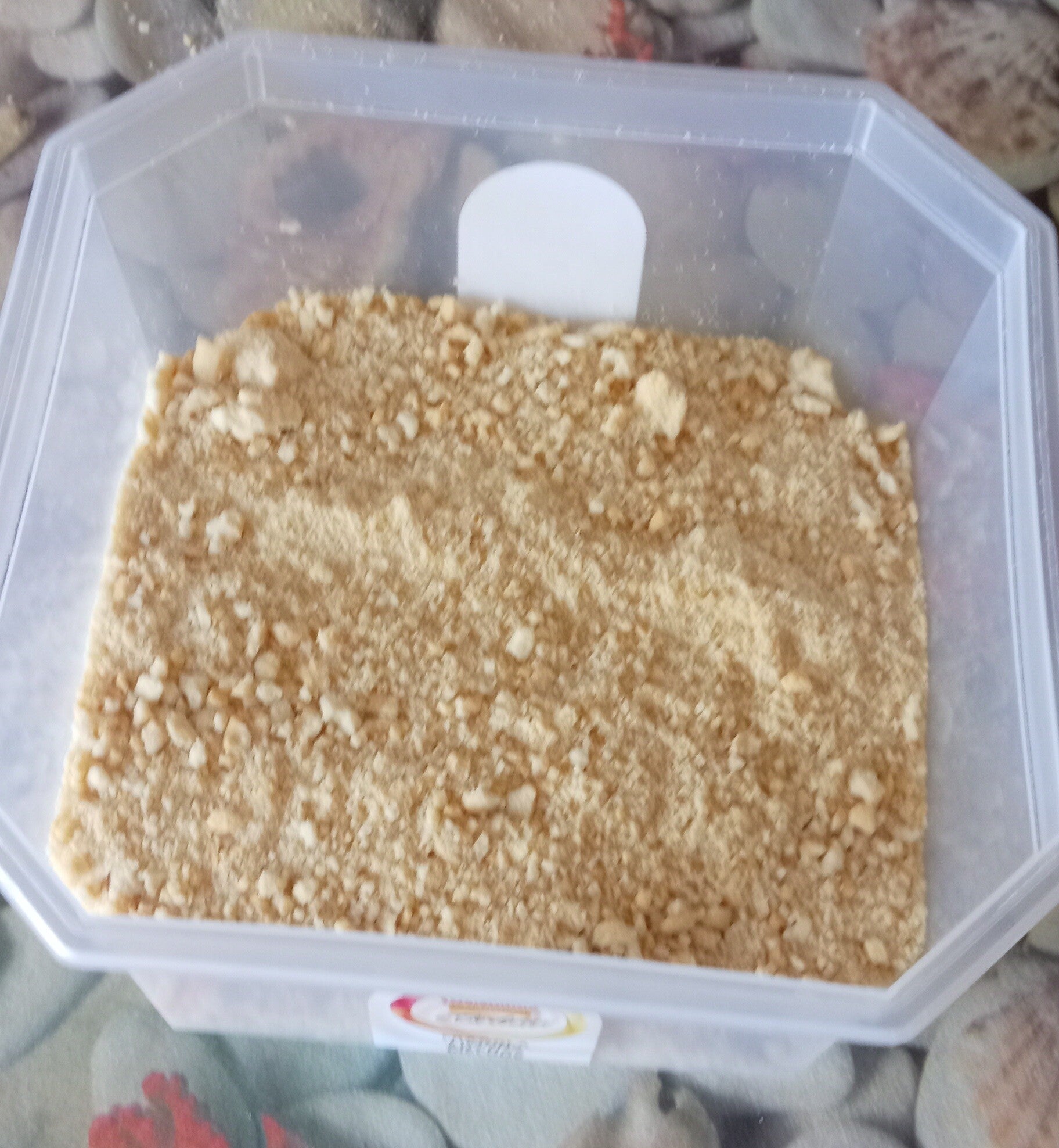Mettere ibiscotti trittatti in un recipiente.