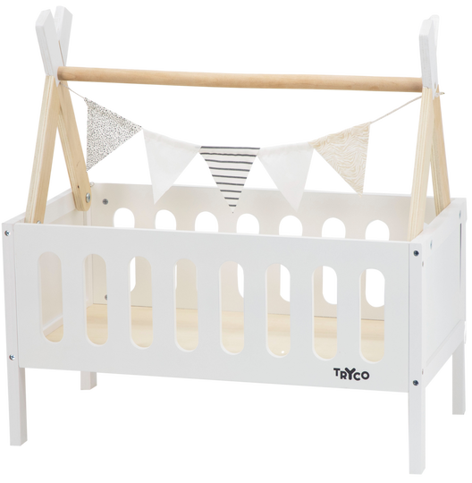 Tryco houten poppenbed tipi met naam