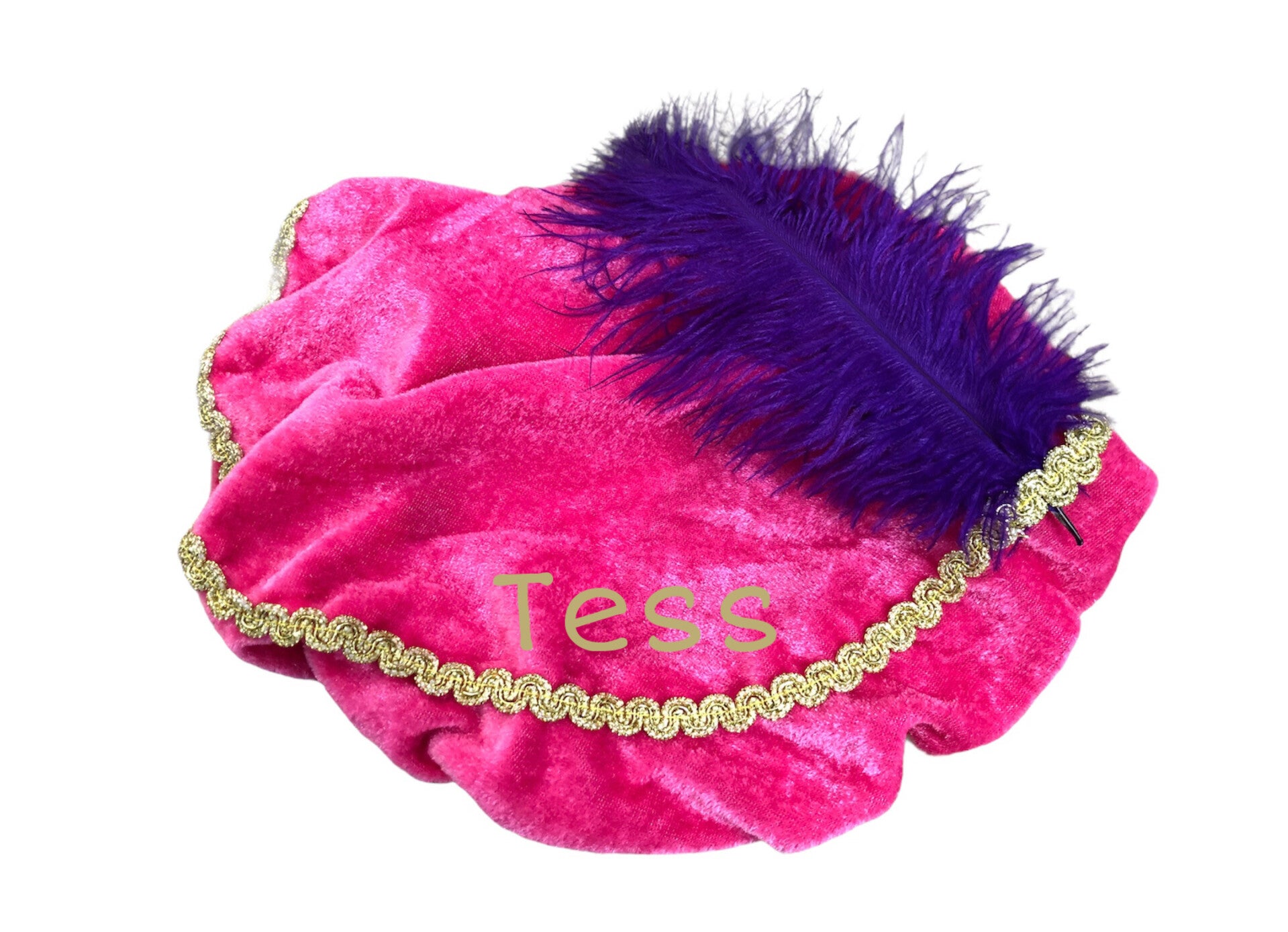 Roze pietenmuts met naam